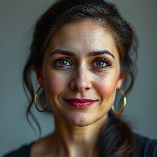 Retrato de Isabela Santos, instrutora de storytelling, com um olhar inspirador.